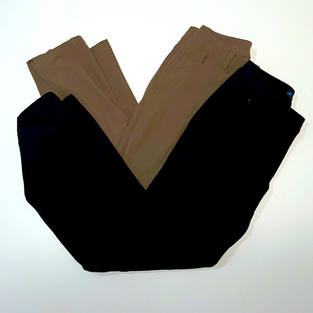 Eastern Mountain Sports hiking pants, lot of 2, brown & midnight blue, 2 Short